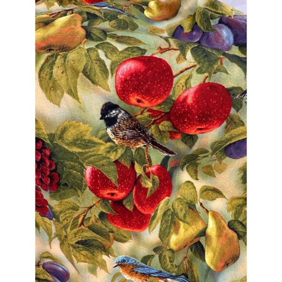 Wild Wings Fabric Yardage Birds on Branches with Fruit Rosemary Millette Fabric - Picture 2 of 12
